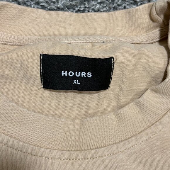 HOURS Collection Drop Shoulder T-Shirt Sand, Size XL - Picture 2 of 3